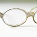 1950's Clear Plastic and Rhinestone eyeglass Frames - Ready for Prescription or Dark Glass - Mid Century Modern -French