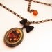 Black Kitty Cat Cameo Locket - Antique Brass Formal EGL Kawaii