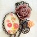 Flower Bobby Pin Set Autumn Fall Cameo Floral Filigree Antique Brass Bobby Pin Set Formal Chic Roses Regency EGL EGA