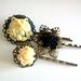Black Persian Cat Antique Brass Bobby Pin Set - Formal Chic Roses Regency Wedding EGL EGA Everday