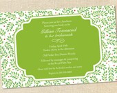Sweet Wishes Lime Vines Garden Party Invitations - PRINTED - Digital File Also Available Il_170x135