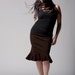 HOUNDSTOOTH RUFFLE SKIRT