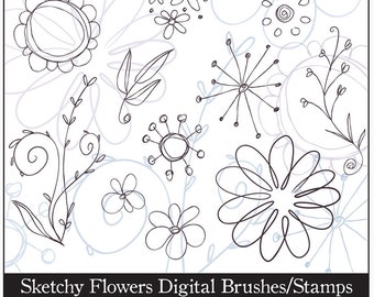 Digital Photoshop Brushes and Stamps Instant by ColorsonPaper