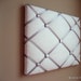 12x16 Memory Board Bow Holder White Silver Fairy Frost