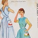 McCall's 1948 Vintage 50s Wrap Apron Sewing Pattern with Large Pockets Size Small (Bust 28.5-30) Shipping Included