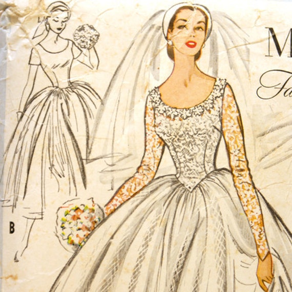 McCall s 9677 Misses 1950s Wedding  Dress  by 