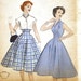 UNCUT 1950s Sleeveless Full Skirt Dress w/ Cropped Bolero - Butterick 7252 Bust 32