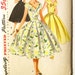 Vintage 1950s Full Dress Pattern Bust 36 Simplicity 1119