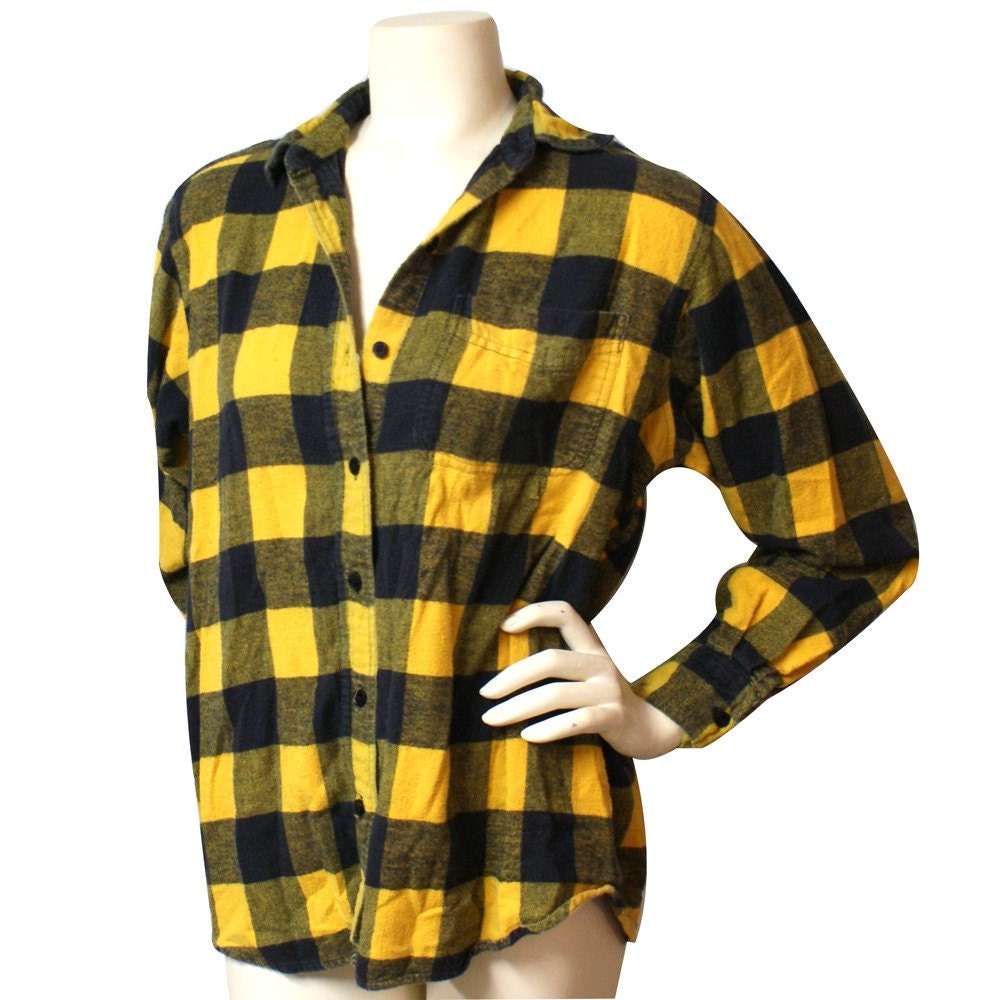 yellow plaid shirt men