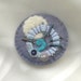 Felt Pin - Abstract Art Style - Plum, Light Blue, Off White
