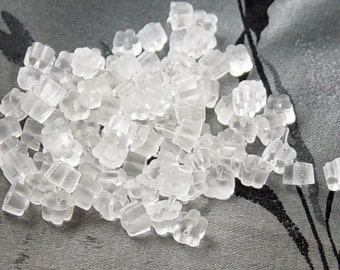 CLEARANCE Earring Findings 100 Earring Earnut Plastic Stopper White Clear 4mm (1016ear04w1)os