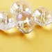 4 Suncatcher Glass Bead Rondelle Clear AB 14mm x 10mm (1016gla14w1)