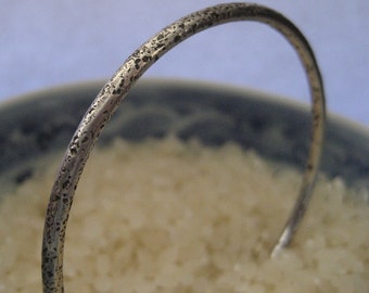 Wabi Sabi Sterling Silver Bangle Bracelet