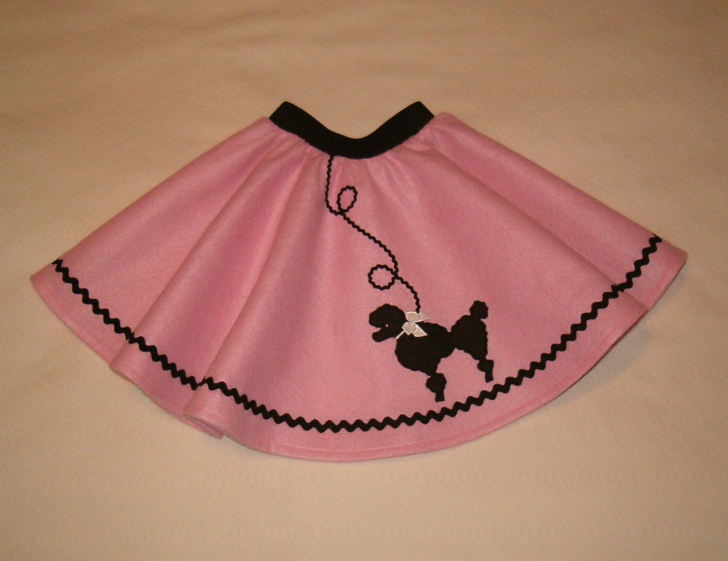 Pink Poodle Skirt with Black Poodle Little girls sz 2T