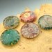 5pc Boro GLASS cabochons mixed color lot Round Vortex dome shape cab borosilicate cabs ( Ready to ship)