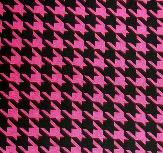 Pink Black Houndstooth Jersey Knit FaBRic Ladies sleep wear 1300 sw1300