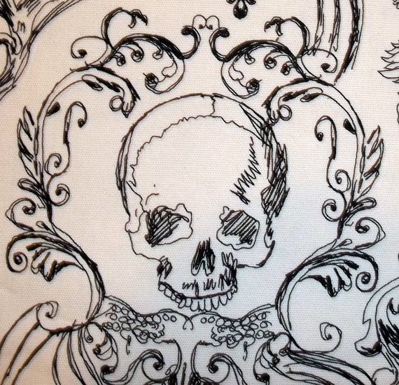 items-similar-to-rare-skullduggery-alexander-henry-damask-toile-skull-quilt-cotton-twill-bty-on-etsy