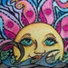 Psychedelic Sun and Sea, Singleton Hippie Art , Oceanscape, tangle style, Sunrise art, sunset art, Good Morning Sunshine