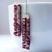 Tangle Earrings Red, Sterling silver and copper, Wire wrapped, Rustic earrings, Dangle