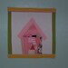 Crazy Town Pink Doll House Mini Quilt, Mug Rug or Snack Mat