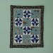 Gardening Blues Scrappy Mini Quilt Snack Mat or Coaster