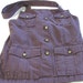 Brown Upcycled Jacket Bag with pussy willow
