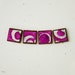 Square Magnets Handmade Pink Paper
