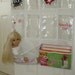 American Girl 22 Pocket Hanging Storage Caddy PERSONALIZED w NAME Furniture Red White Stars Holds American Girl Clothes Shoes Books and Other American Girl Accessories