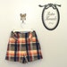 Vintage 50s High Waist Plaid Wood Shorts XS / S