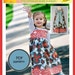 Kissing Kumquats Reverse Knot Dress PDF Sewing Pattern Size 6mo - 4T