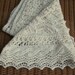 Shawl, off white wool handknit