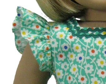 1930s Garden Party Dress PDF sewing pattern for 18 inch American Girl doll Kit flutter sleeves