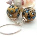Lampwork Earrings, Glass Bead Earrings,Silver Earrings, Blue Earrings,Beaded Earrings, Sterling Silver - TARAVAO