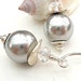 Silver Grey Pearl Earrings, Gray Glass Pearl Earrings, Sterling Silver Beaded Earrings, Swarovski - SILVER GHOST