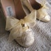 Champagne and Gold Vintage Shoes size 7 1/2