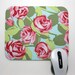 Buy 2 FREE SHIPPING Special!! Mouse Pad, Fabric Mousepad Tumble Roses in Pink