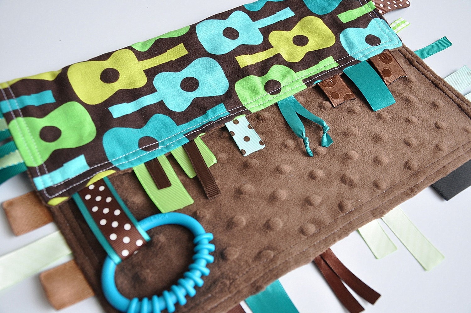 PERSONALIZED Baby Sensory Ribbon Blanket by