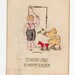 Easter Vintage Greetings Postcard boy with chicks