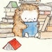 MY FAVORITE BOOK IS BLUE Archival Print 5x7