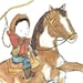 Children's Art - Ride 'Em Cowboy (B) 8x10 - Art Print