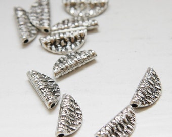 30pcs Oxidized Silver Tone Base Metal Spacers-15x7mm (10097Y-P-4A)