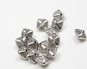 16pcs Oxidized Silver Tone Base Metal Spacers-8x5mm (8872Y-E-239A)