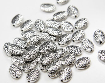 40pcs Oxidized Silver Tone Base Metal Spacers-10x8mm (9525Y-B-241A)
