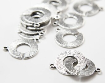 16 pcs (8sets) Oxidized Silver Tone Base Metal Toggle Clasps (1681Y-K-131A)