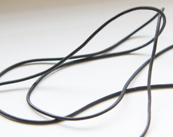 6 Feet Matte Black Plated Chains-Snake 1mm (411C07)(SN130)