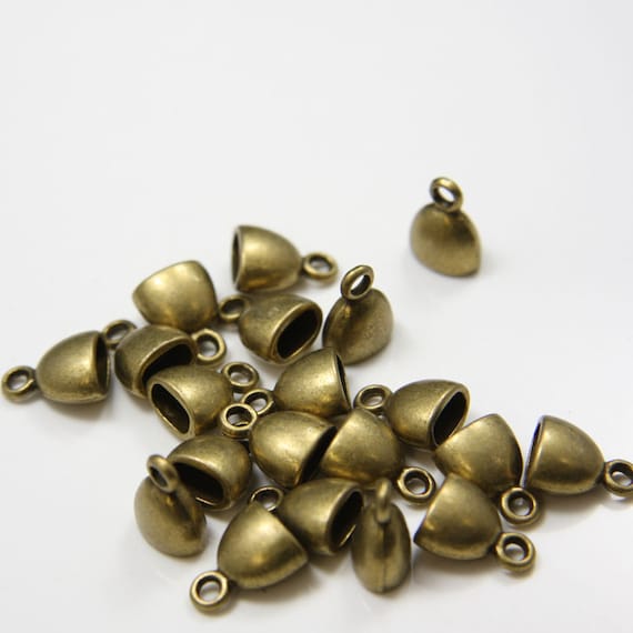 20pcs Antique Brass Tone Base Metal Cones13x10mm