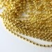 12 Feet Bright Gold Tone Base Metal Chain-Ball 3mm