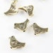 12pcs Oxidized Gold Tone Base Mteal Spacers-Bird 15x10mm