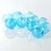 10pcs Hand Blown Hollow Glass Beads - Round Aqua Blue 13.5mm (30H3)