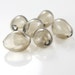 6pcs Hand Blown Hollow Glass Beads- Grey Nugget